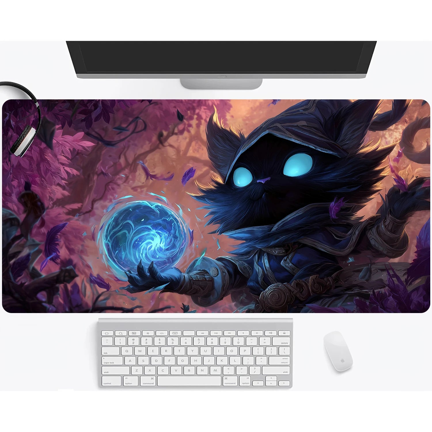 Magic playmat gathering gaming mats Frog Wizard theme anime desk mat Desk accessories 35X60cm mouse mat Raccoon tapete magic mat