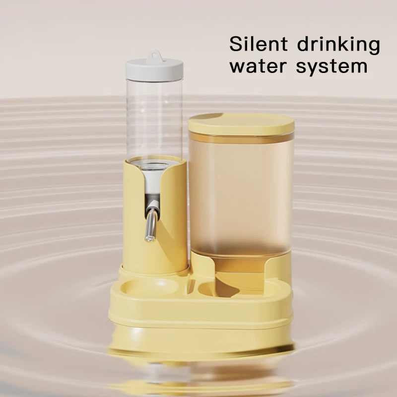 Auto Feeder And Waterer Two-in-One for Hamsters Guinea Pigs Chinchillas - Rolling Ball Water Bottle Integrated Feeding Tool