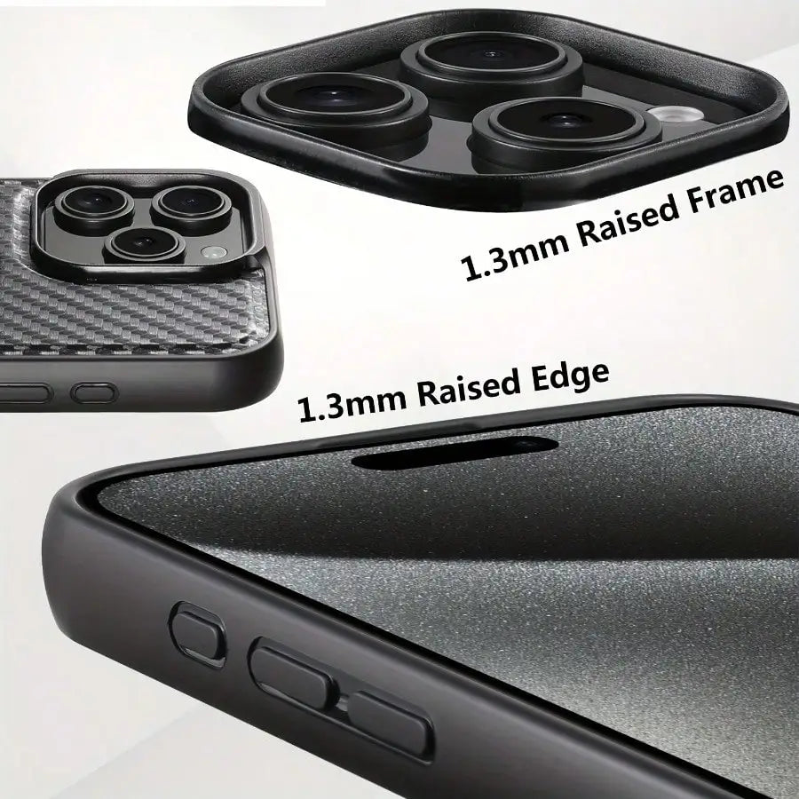 Carbon Fiber 360° Rotating Magnetic Phone Case Compatible with iPhone 17, Air, 16, 15, 14, 13 Pro Max, and Plus models