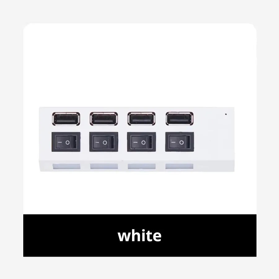 7-Port USB 2.0 Hub with Independent Switches & LED Indicators