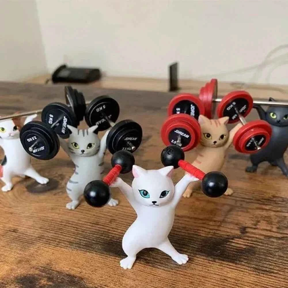 1/5Pc Funny Cats Pen Holder Kawaii Cat Doll Ornaments Plastic Craft Earphone Support Room Office Desk Home Decory Gift Accessory