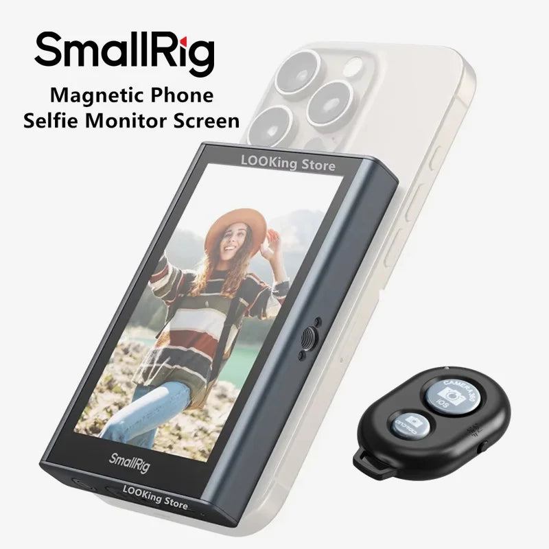 SmallRig Smartphone Wireless Magnetic Selfie Monitor Screen for iPhone for Huawei for Smartphone Rear Camera Selfie Vlog 4850