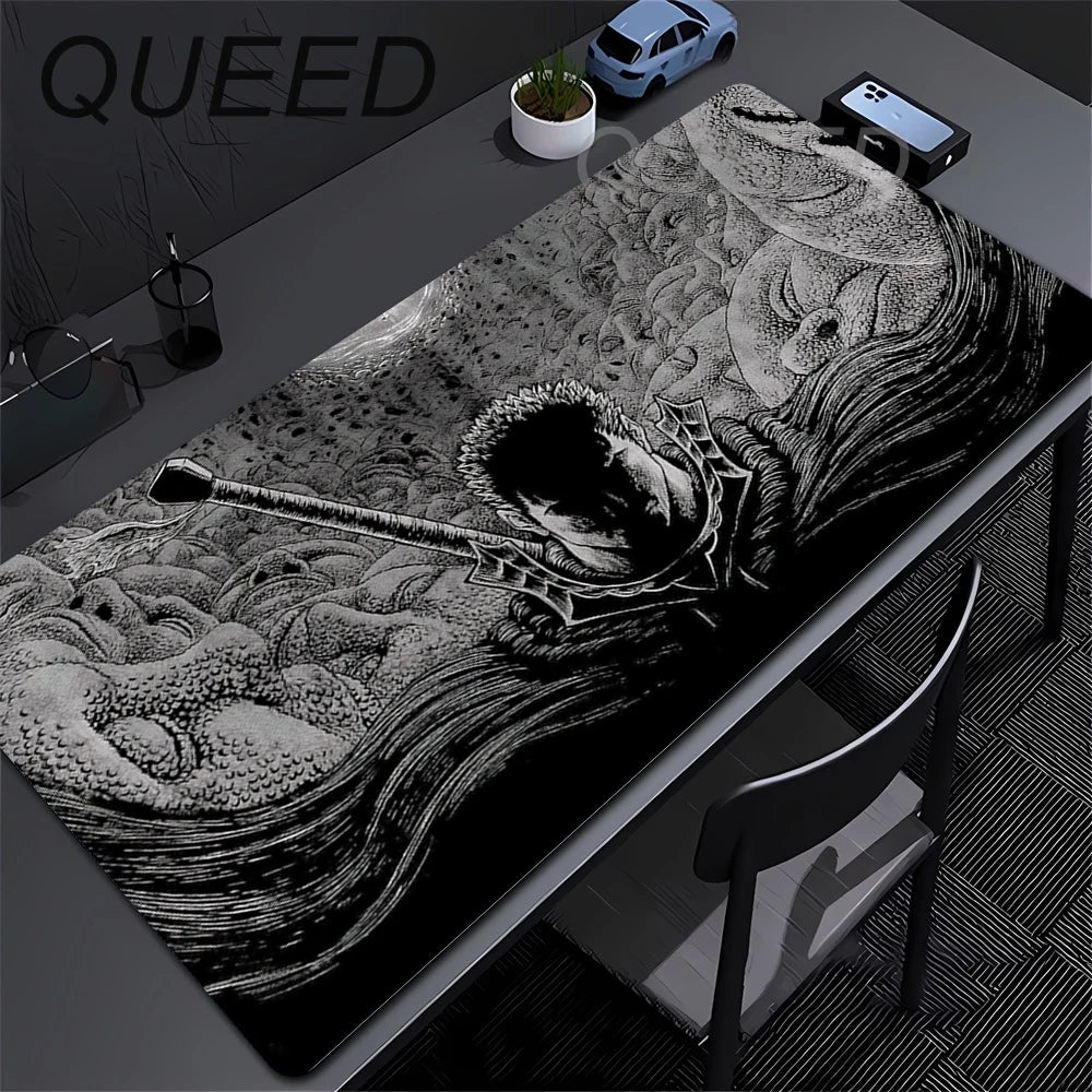 Guts sword in berserk Mouse Pad Gaming Mousepad Pc Accessories Keyboard Mat Desk Protector Mats Anime Berserk Speed Mouse Pads