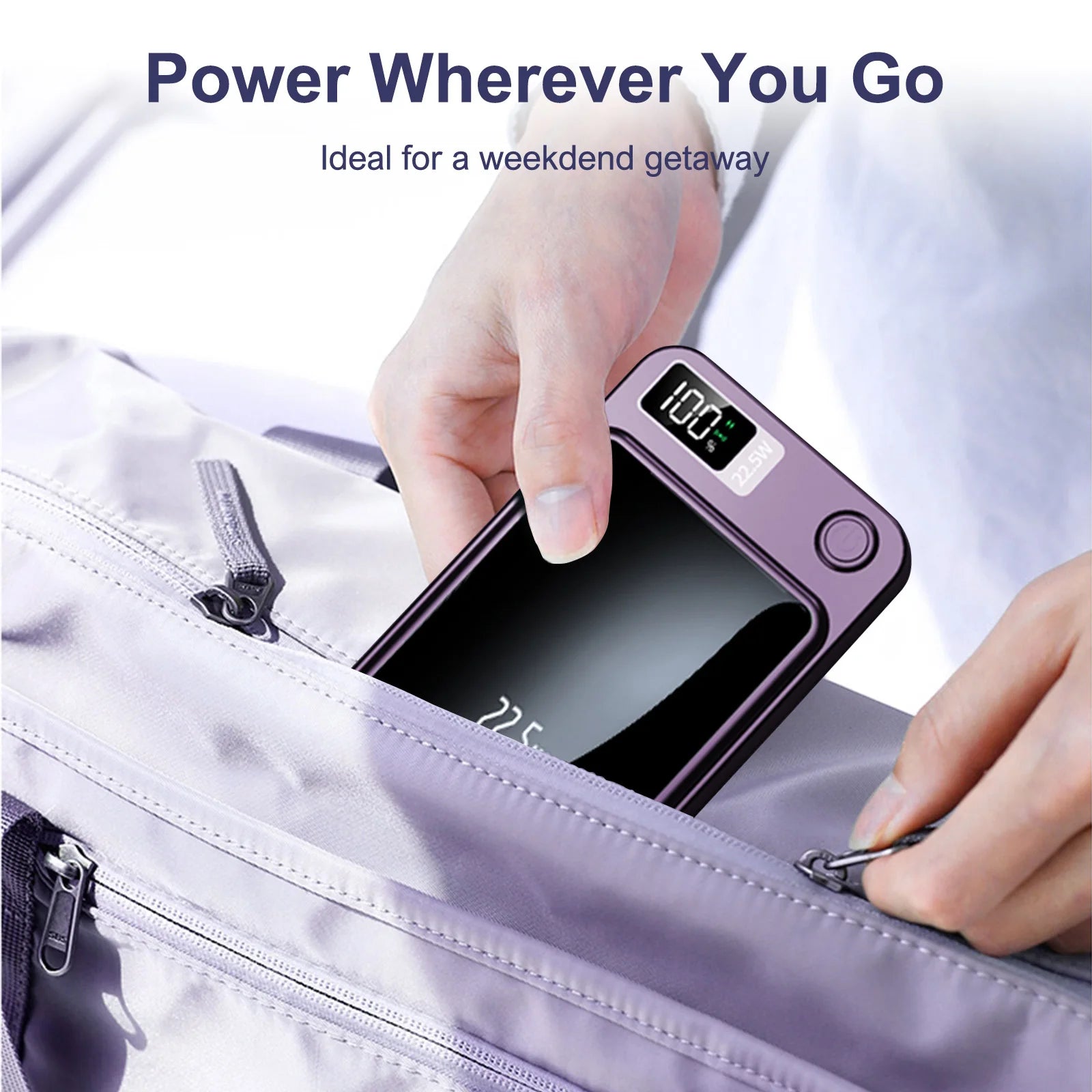 10000mAh Magnetic Wireless Power Bank PD22.5W Fast Charging Portable External Battery Adapter For Magsafe iPhone Huawei Samsung