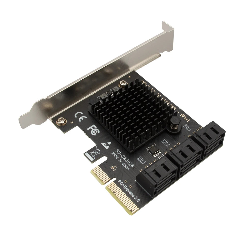 VODOOL SA3112J PCI-E to SATA 3.0 Expansion Card – 20-Port PCIe X1 Controller
