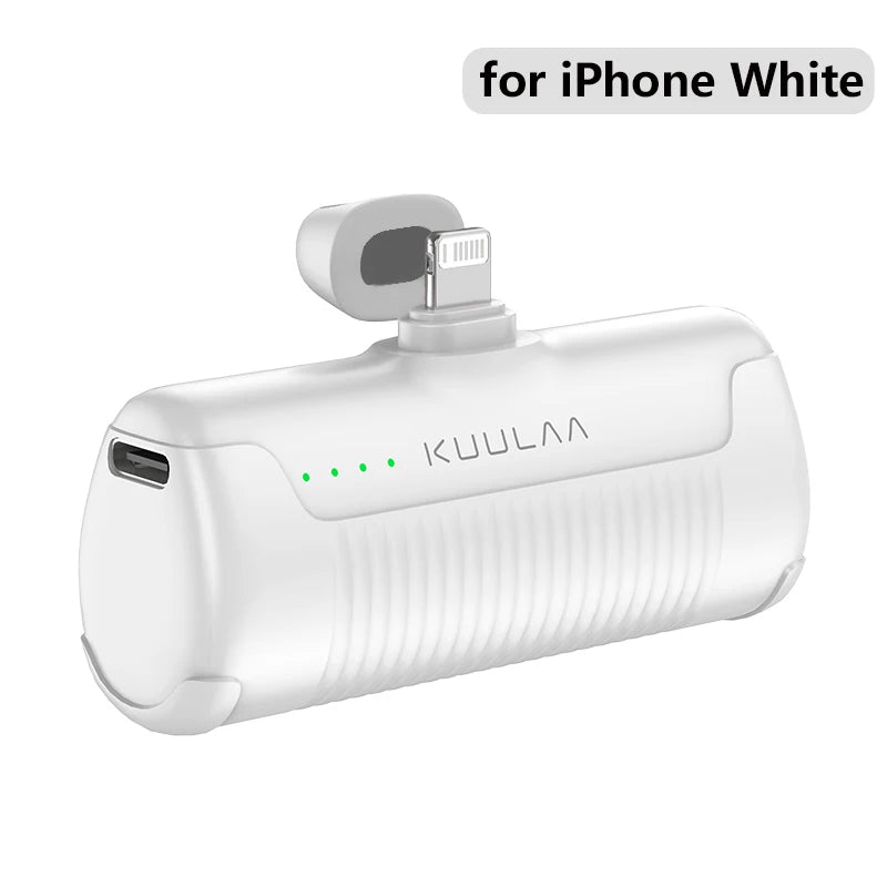 KUULAA Mini Power Bank 4500mAh - Portable Charger for iPhone17 16 15 14 13 Pro Max & Samsung/Xiaomi - External Battery PowerBank