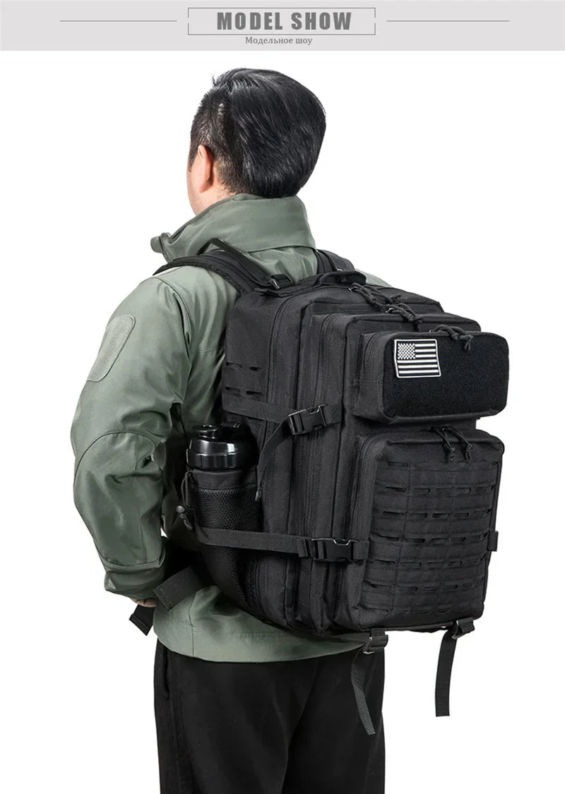 25L/45L Men's and Women's Tactical Backpacks , Outdoor Activities, Small School Backpacks with Water Bottle Holder