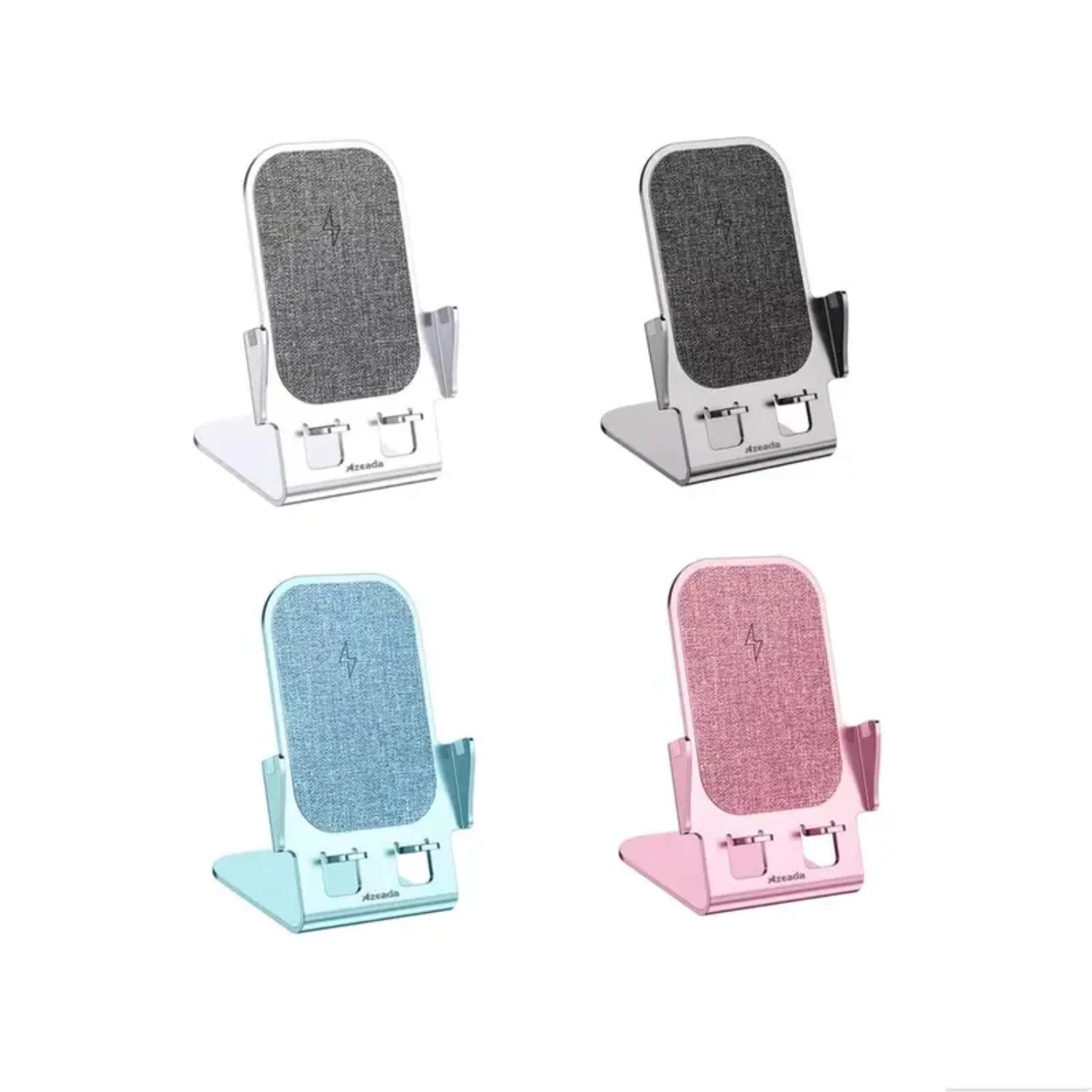 AZEADA Wireless Charger Stand 15W Fast Wireless Charging Station Ultra-Thin Aluminum Alloy Cell Phone Stands For IPhone 14/13/12