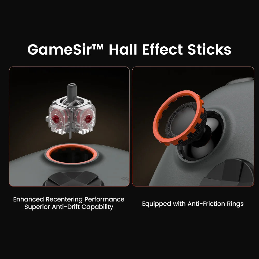 GameSir Nova Lite 2 Wireless Switch Controller, Hall Effect Gamepad for Nintendo Switch, PC, Steam, Android Phone, iPhone