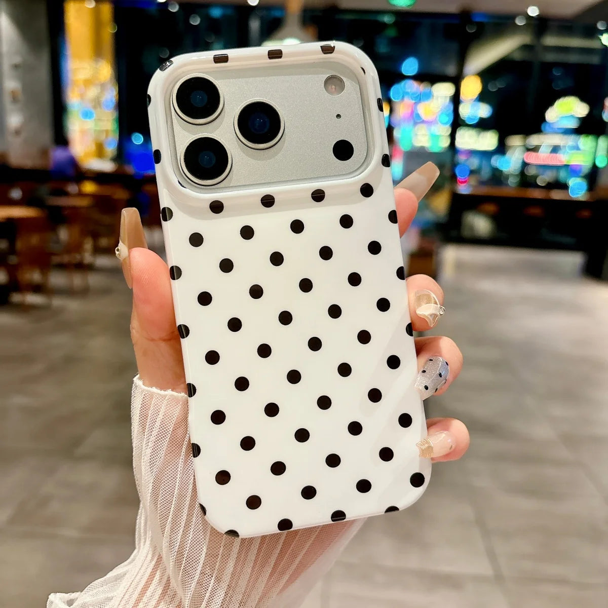 Korea Colorful Polka Dot Pattern Phone Case For iPhone 17 Air 16 15 14 13 Pro Max Circular Wave Point Shockproof Bumper Cover