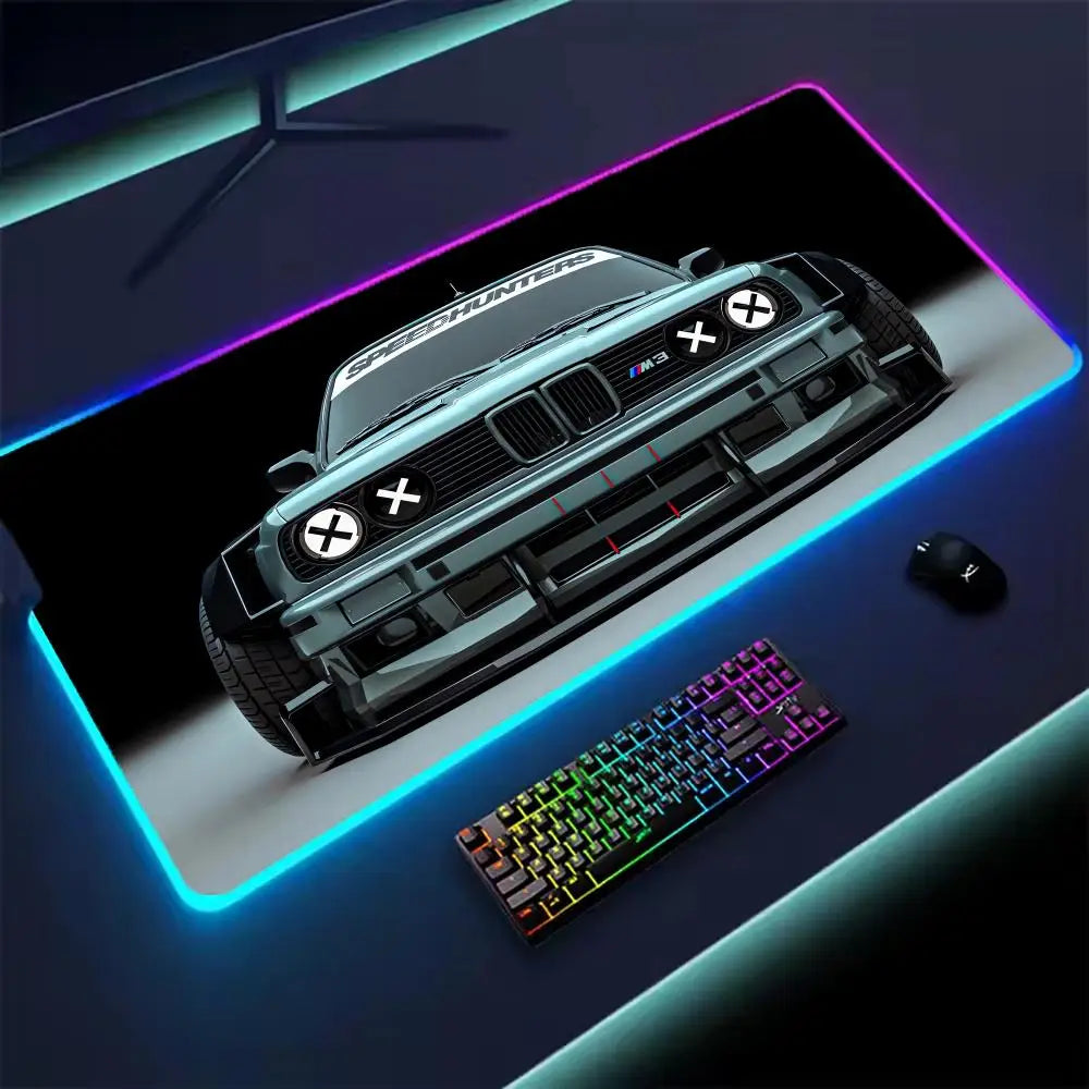 Car Super Cool RGB Mousepad Computer Table Mat Gaming Mouse Pad Gamer Accessories LED Backlit Keyboard Cabinet Mousepad Deskmat - WinSupport Tech