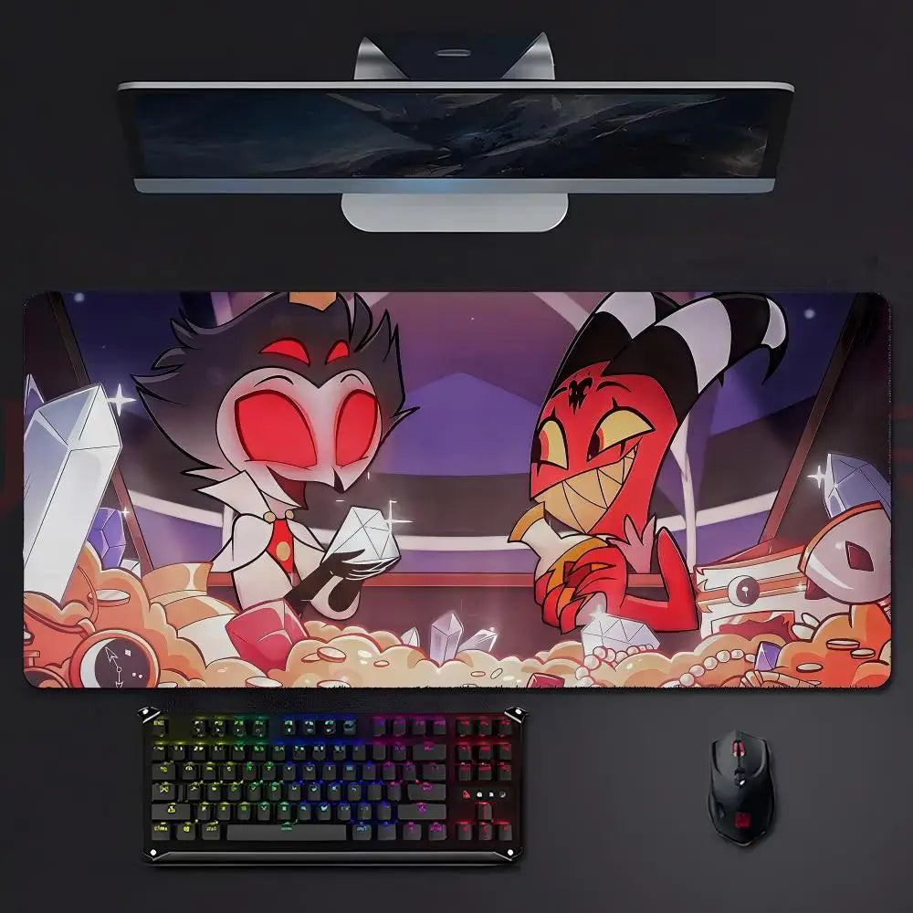 Animation Dark H-Helluva Boss Mouse Pad Mousepad Large Gaming LockEdge Thickened PC Table Desk Mat