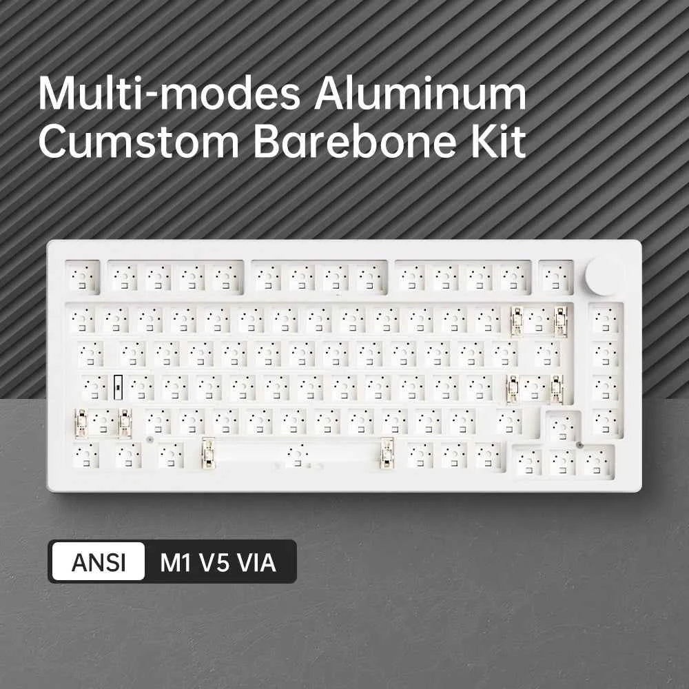 Akko MonsGeek M1 V5 Three-mode Mechanical Keyboard/Barebone Kit VIA 75% 3/5 Pin Customized Hot Swap RGB Rapid Disassemble Gasket