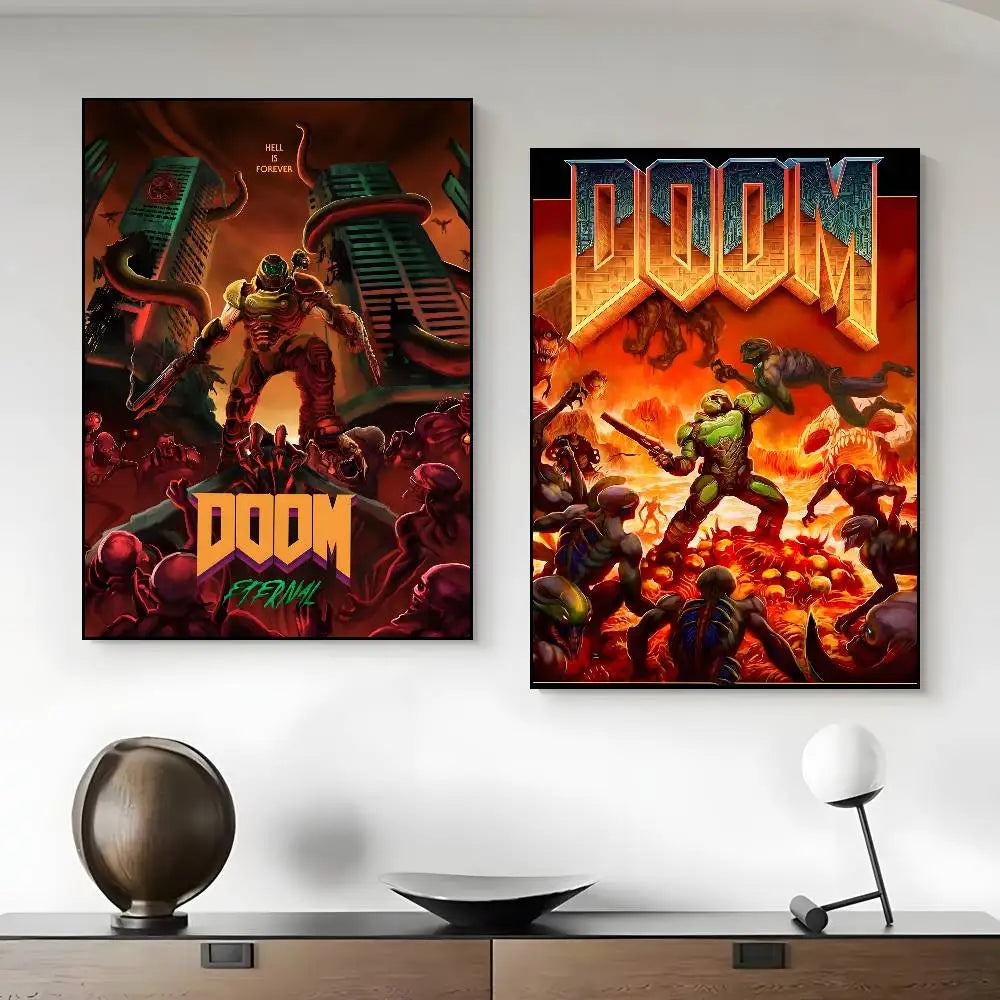 Cool Movie D-Doom Poster Art HD Canvas Advanced Aesthetic Printing Paper Wall Art for Living Room Home Decor