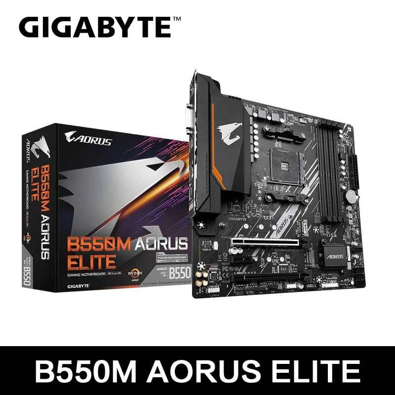 GIGABYTE B550M AORUS ELITE Motherboard Micro-ATX Socket AM4 For Ryzen 5000 4000 3000 Series CPU Dual Channel DDR4 SATA3 M.2