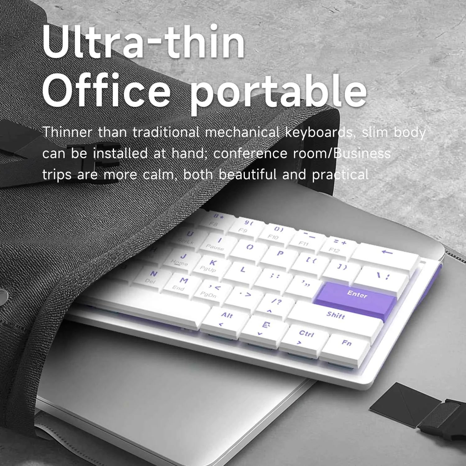 Ajazz NKL61 Wired And Matte Office Keyboard 61-Key Slim Body ABS Wired Office Keyboard Suitable For Office Use