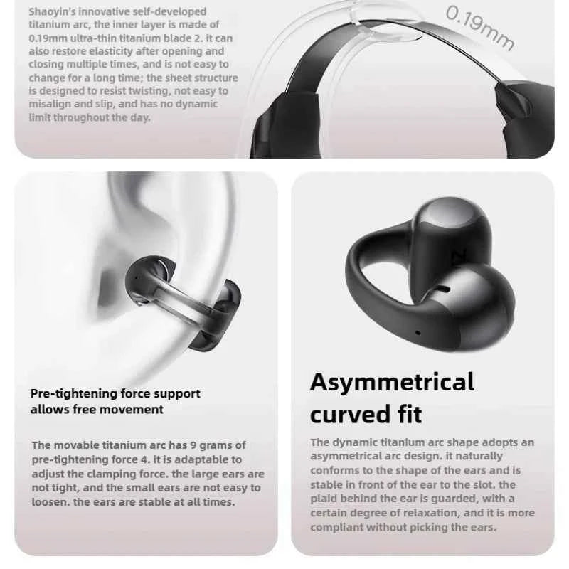 Shokz OpenDots ONE E310 Wireless Earphones Ear Clip AI Noise Reduction Long Battery Life Lightweight Earbuds Custom Headphones