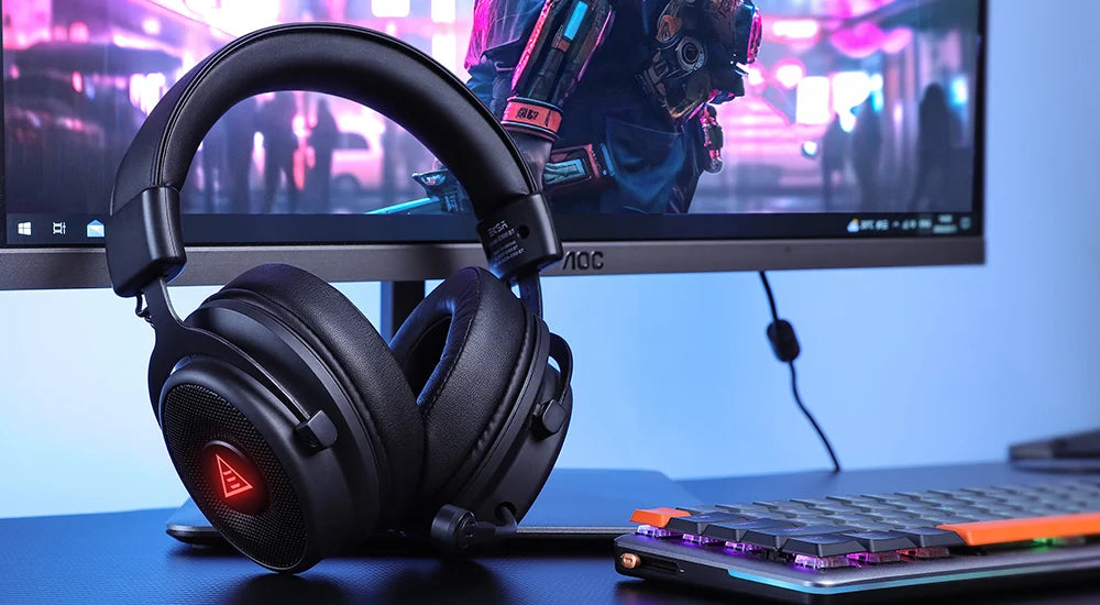 EKSA E900 BT 2.4GHz Wireless Bluetooth Headphones 7.1 USB/Type C Wired Gaming Headset Gamer with ENC Mic For PC/PS4/PS5/Xbox,50H
