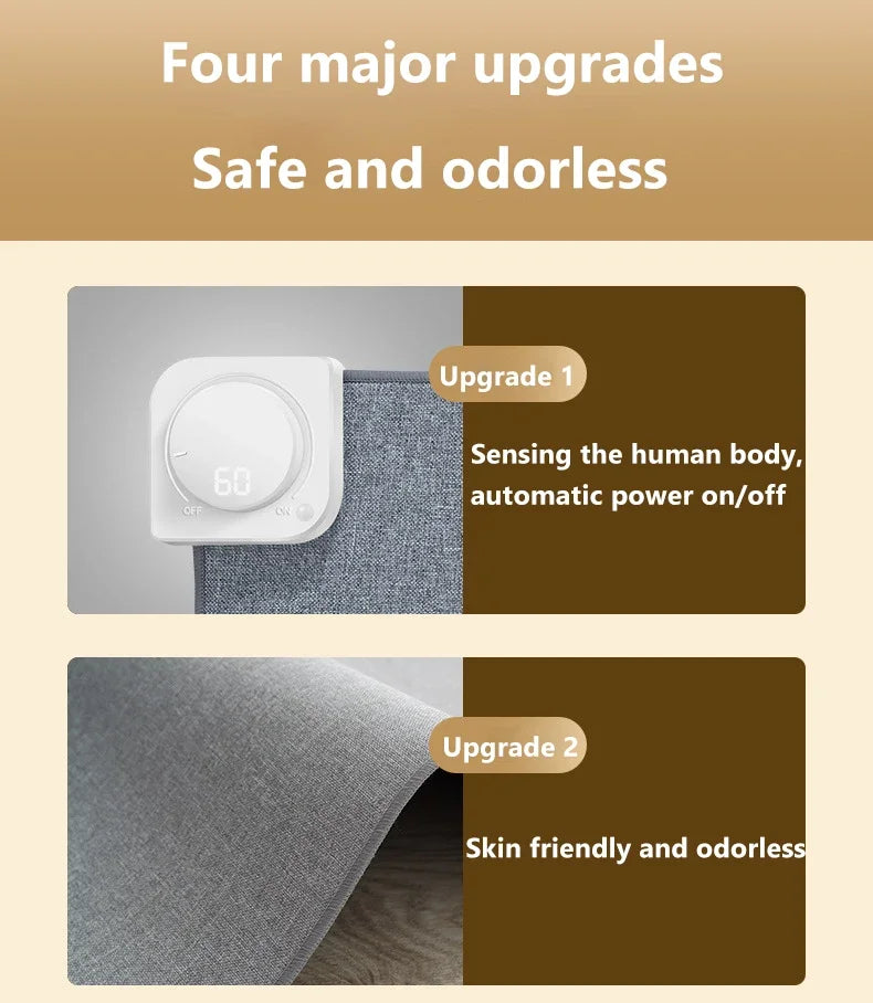 Intelligent Electric Heating Mouse Pad Winter Hand Warmer Computer Desk Heated Mat Office Desk Warming Pad Keyboard Table Mat