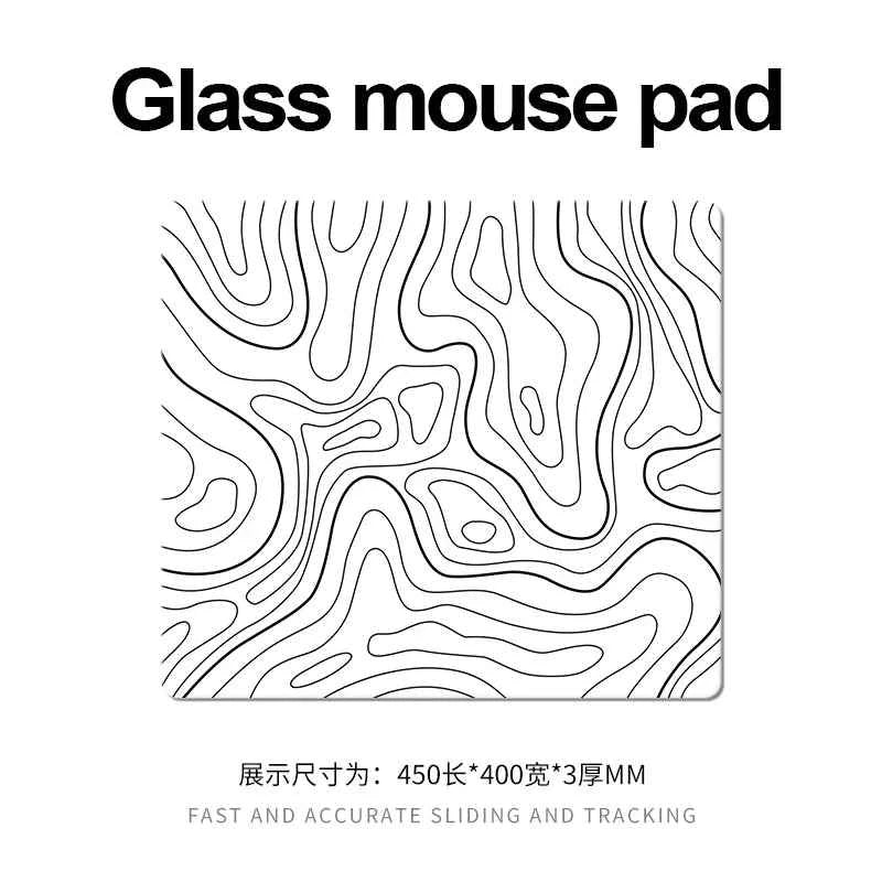 Photovoltaic Glass Gaming Mouse Pad XXL Large Size Tempered Surface for FPS eSports Ultra-Smooth Glide Professional Desktop Mat
