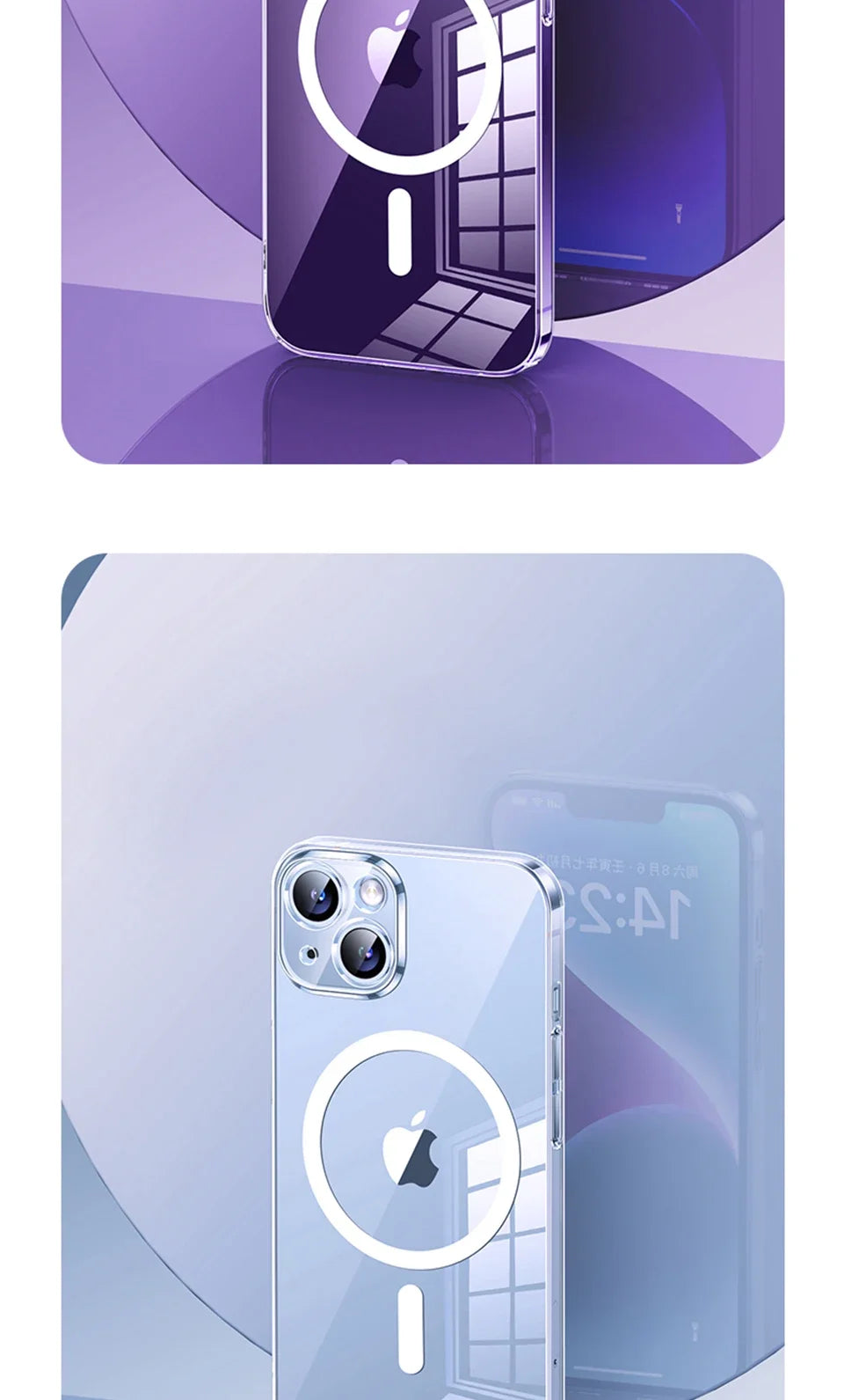 Magnetic Transparent Case For iPhone 15 14 11 13 12 16 Pro Max Plus For Magsafe Clear Wireless Charging Cases Phone Accessories