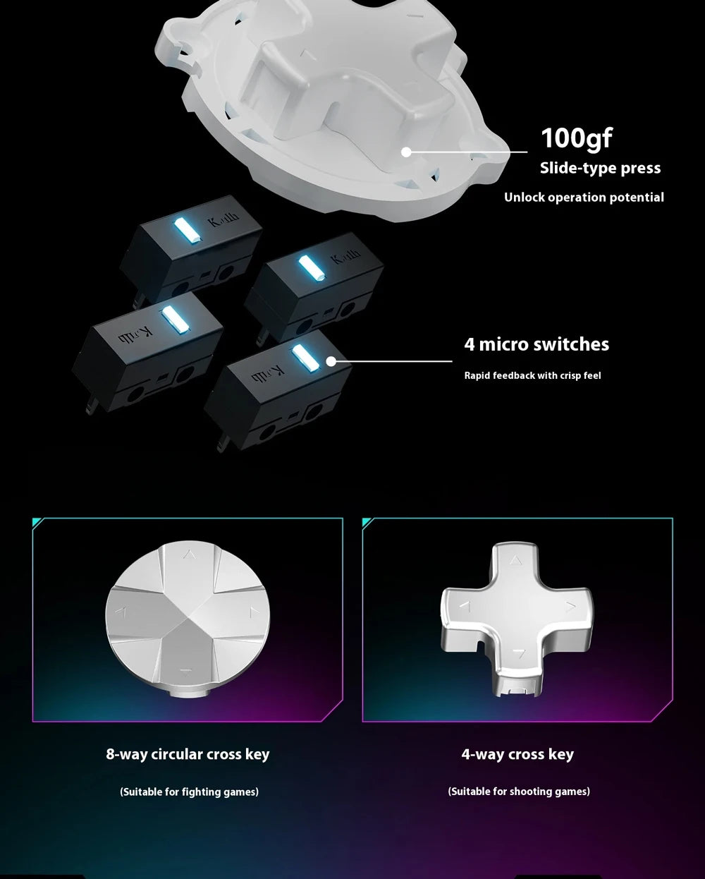 BIGBIG WON Rainbow3 Wireless Game Controllers NearLink 2.4G Hall Joystick Micro Motion Button RGB Gamepad for PC/Switch/Switch2