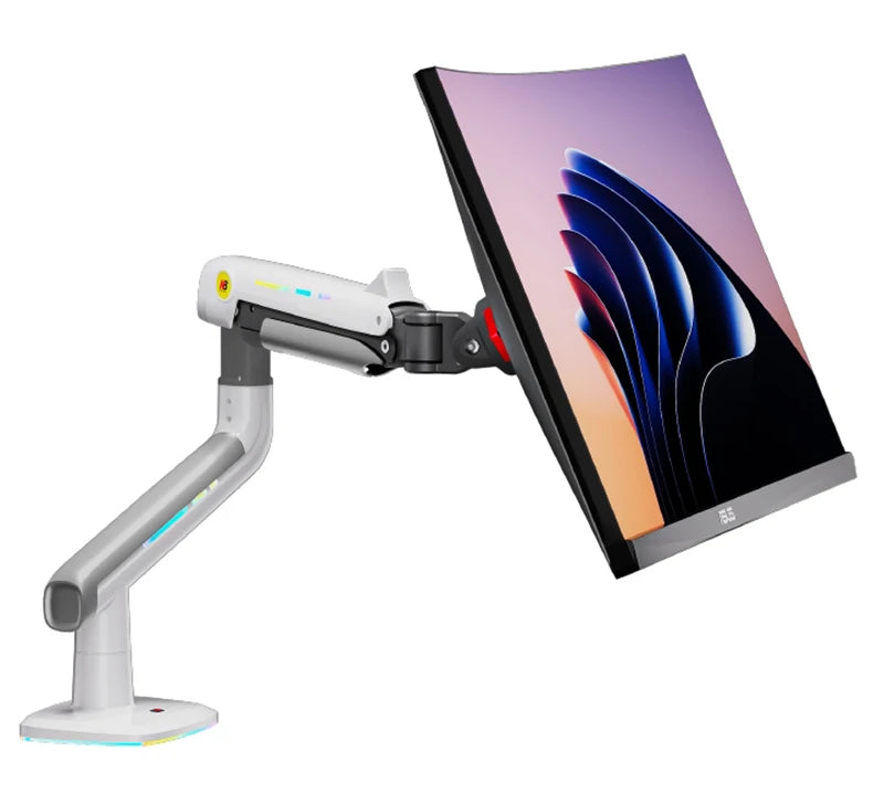 NB G60 E5 F5 Gaming Monitor Arm 32-60 Inch Curved Arc Screen Desktop 2-20kgs Ultra Wide Monitor Holder Mount with RGB Light