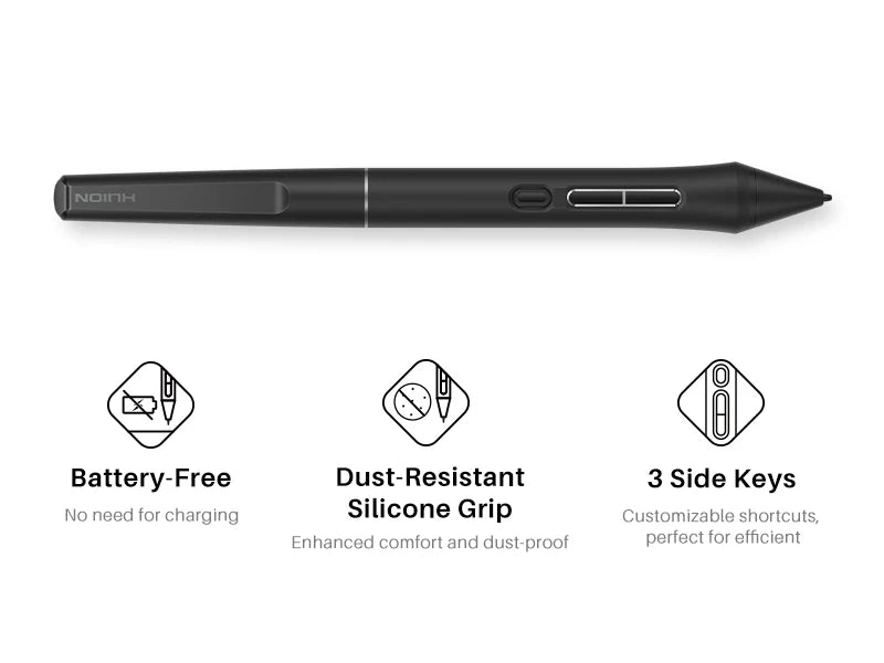 HUION Kamvas 16 (Gen 3) Drawing Tablet with Screen 15.8 Inch Canvas Glass Graphic Drawing Monitor 99%sRGB 16384 PenTech 4.0