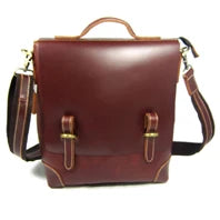 Vintage Crazy Horse Genuine Leather Men Briefcase 15