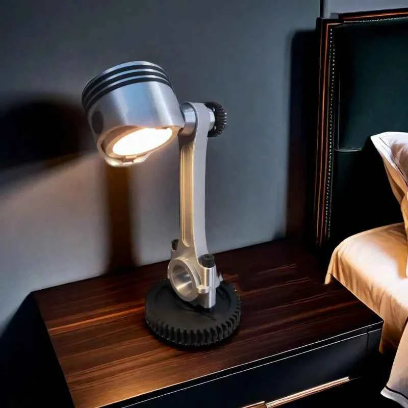 Automobile engine piston Desktop Ornament Dimmable Night Light Student Dormitory Reading Eye Protection Bedroom Desk Decorative