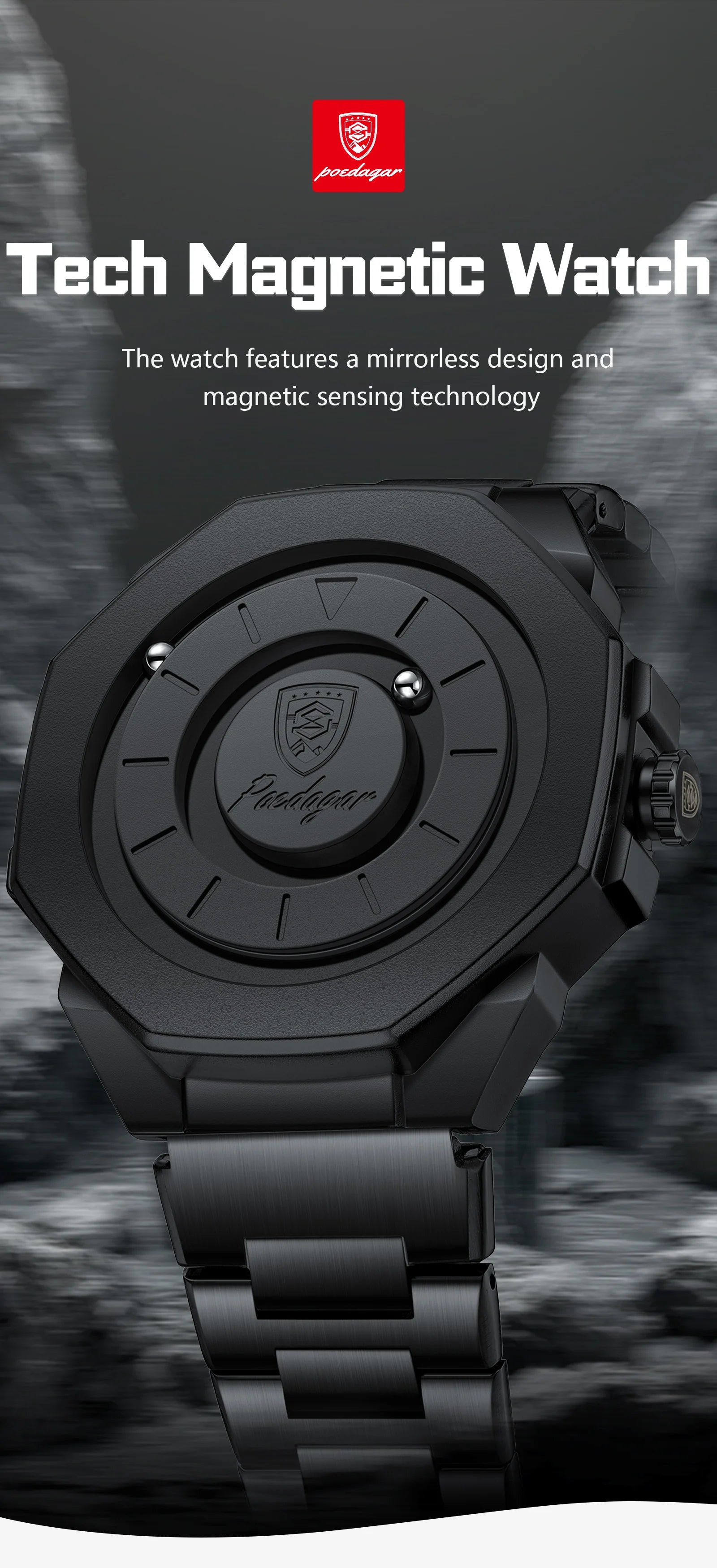 POEDAGAR High Quality Luxury Watch For Men Waterproof Fashion Man Wristwatch Business Stainless Steel Men's Quartz Watches Reloj