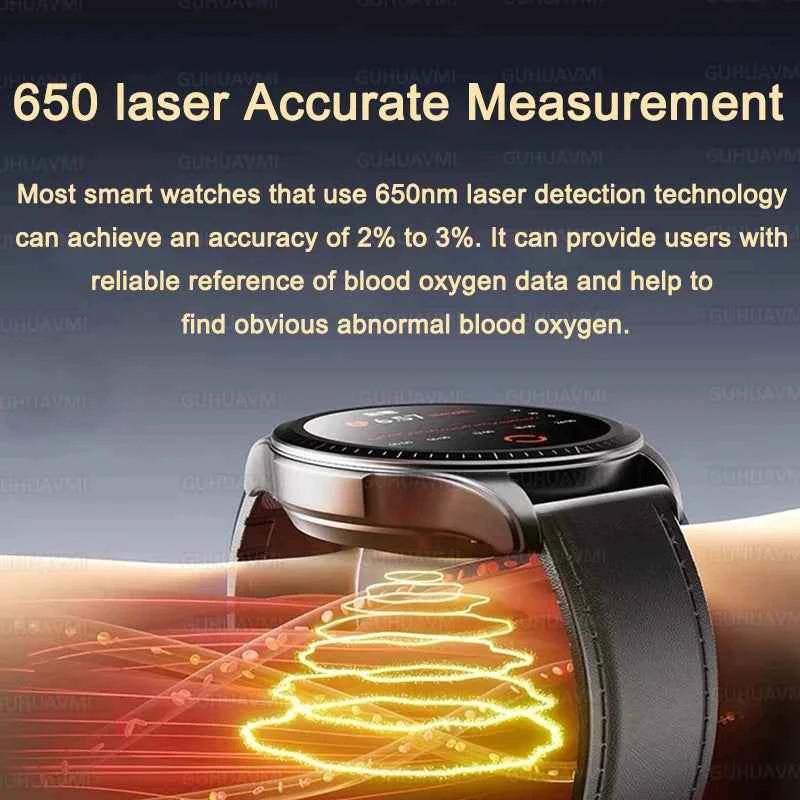 2025New Micro Physical Examination Blood Lipids Uric Acid Blood Pressure Smart Watch ECG+PPG Clock Bluetooth Call Smartwatch Men