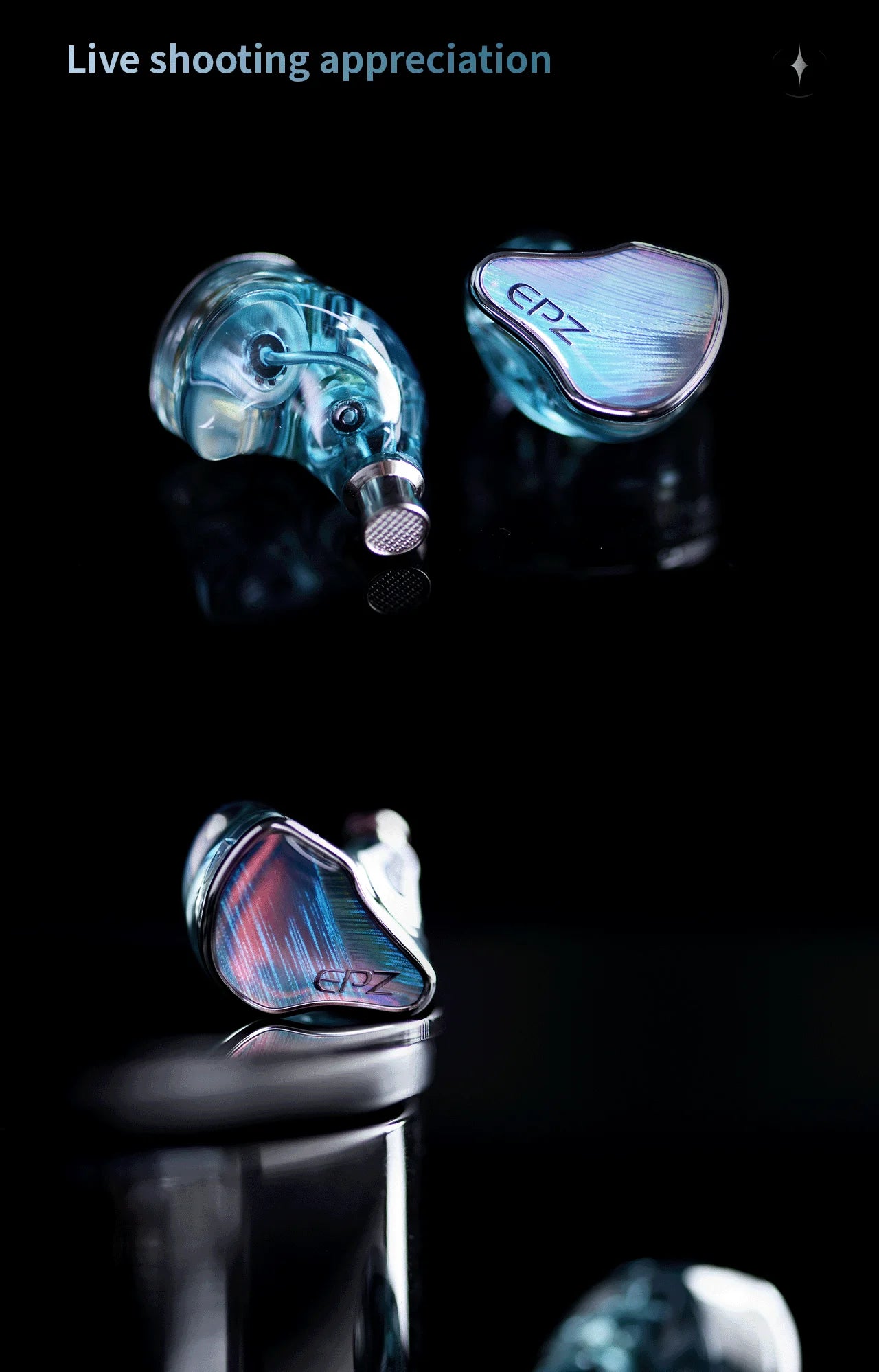 EPZ P40 PZT Ceramic In-Ear Hi-Fi Monitoring Headphones 2DD+1Planar Hybrid Drivers 3.5/4.4 Replaceable Copper Silver-Plated Cable