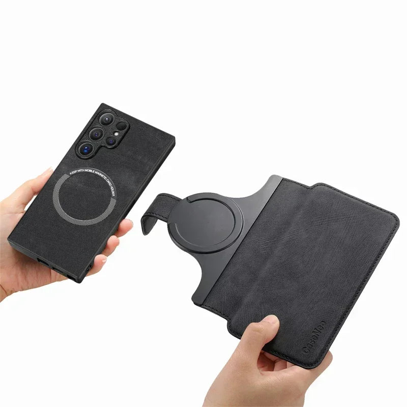 Magnetic 2 In 1 Detachable Flip Card Wallet Case For Magsafe Samsung Galaxy S26 S25 S24 S23 FE S22 S21 Ultra Note20 Plus A56 A36