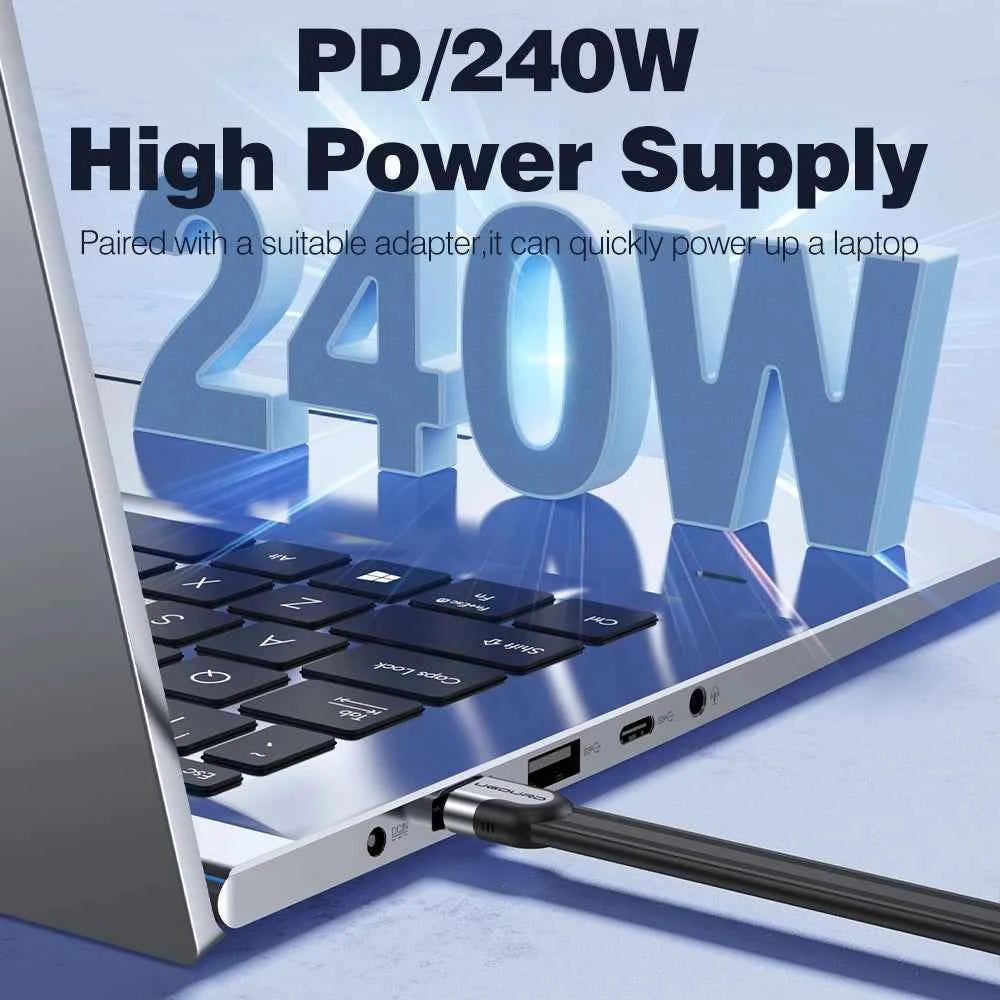 40Gbps Thunderbolt 4 USB C Full Function Cable Flat USB 4 Date Cable 0.15m 1m 8K PD 240W Cord for Thunderbolt3 iPhone 15/16 SSD
