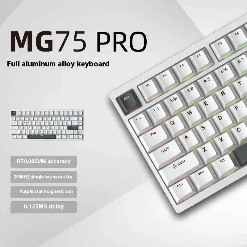 IROK MG75 PRO Mechanical Keyboard Magnetic Switch Hot Swap Aluminum RT0.005 RGB 81 Keys Custom Keyboard PC Gamer Accessory Gifts