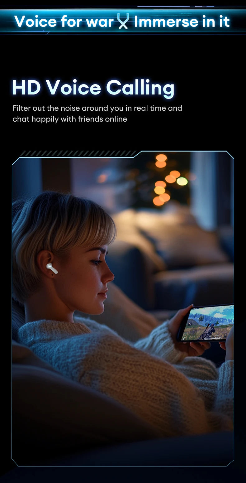 Lenovo XT53 Wireless Bluetooth Earphones TWS Headset Long Endurance HIFI Surround HD Calls Sports Waterproof Gaming Headphones