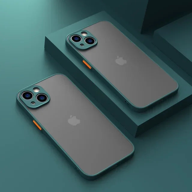 Matte Phone Case For iPhone 14 13 12 15 Pro Max Mini Luxury Soft Silicone Shockproof Case For iPhone 11 XS MAX X XR 7 8 Plus SE