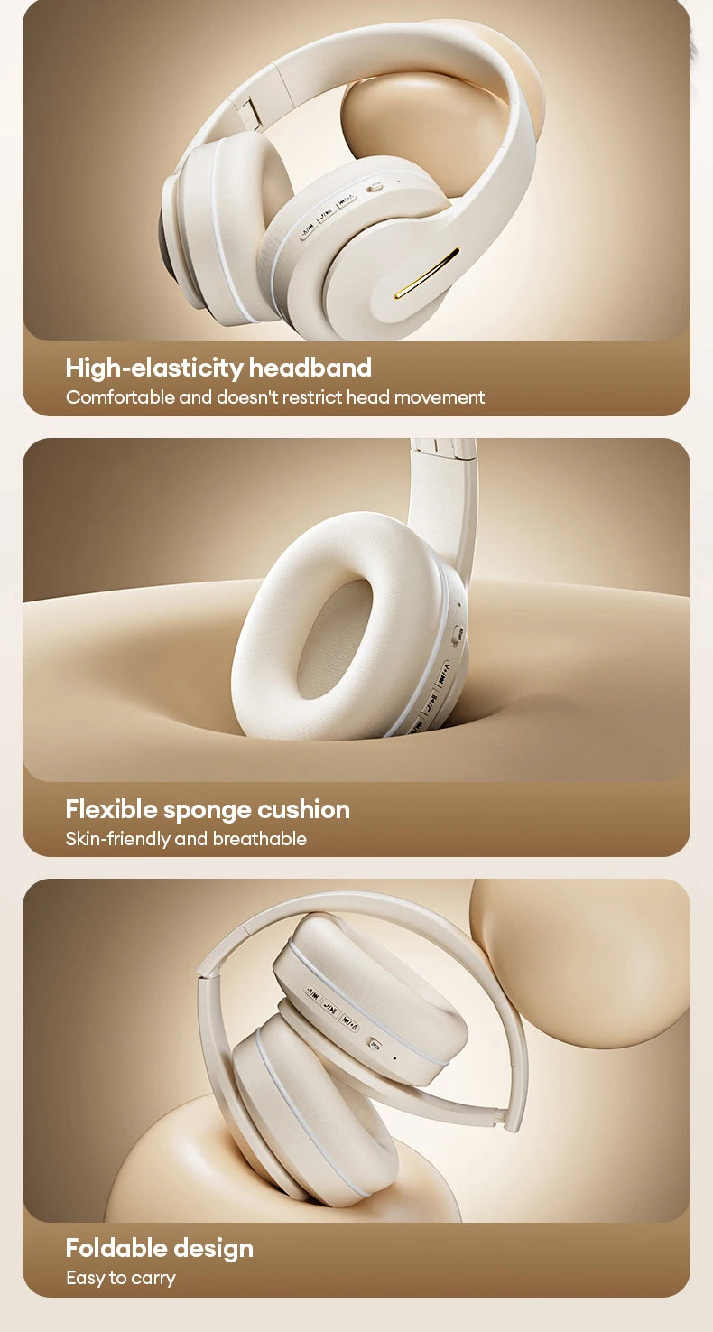 Lenovo Bluetooth 6.0 Over-Ear Headsets Low Latency Music Wired/Wireless Headphones Noise Reduction Stereo Sound LES-107 Earbuds