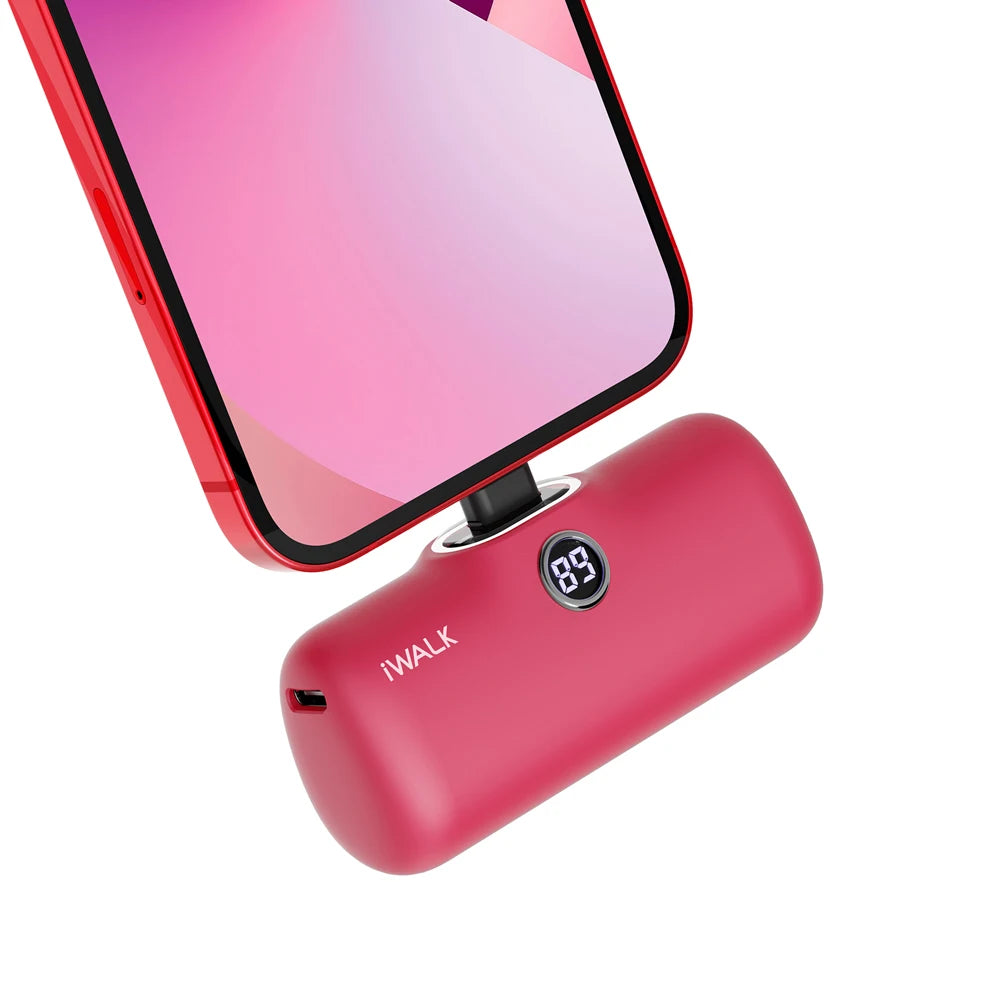 IWALK Capsule Power Bank Mini Portable Wireless Backup Battery Fast Charging Power Supply 4800mAh Suitable for iPhone Lightning