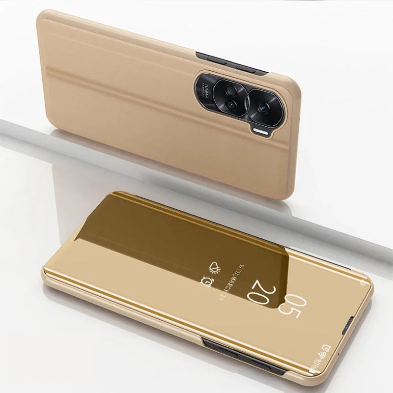 Mirror Flip Case for Samsung Galaxy S25 S24 Ultra S23 FE S22 S20 S21 Plus Back Cover for Galaxy S10 Plus S10e 5G Case