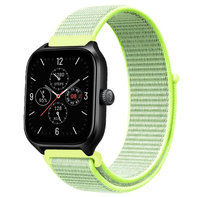 20mm 22mm Nylon Loop Strap for Amazfit GTR 42 47mm/GTR2/2e/3/3 Pro/4/GTS/GTS2/mini/3/4 Bracelet for Amazfit Bip-U-S/Stratos 2 2S