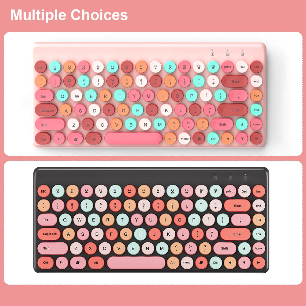 Wireless Mini Pink Keyboard Mouse Combo, 2.4G Portable Silent for PC Laptop Tablet iOS Android Windows, Hot Sale