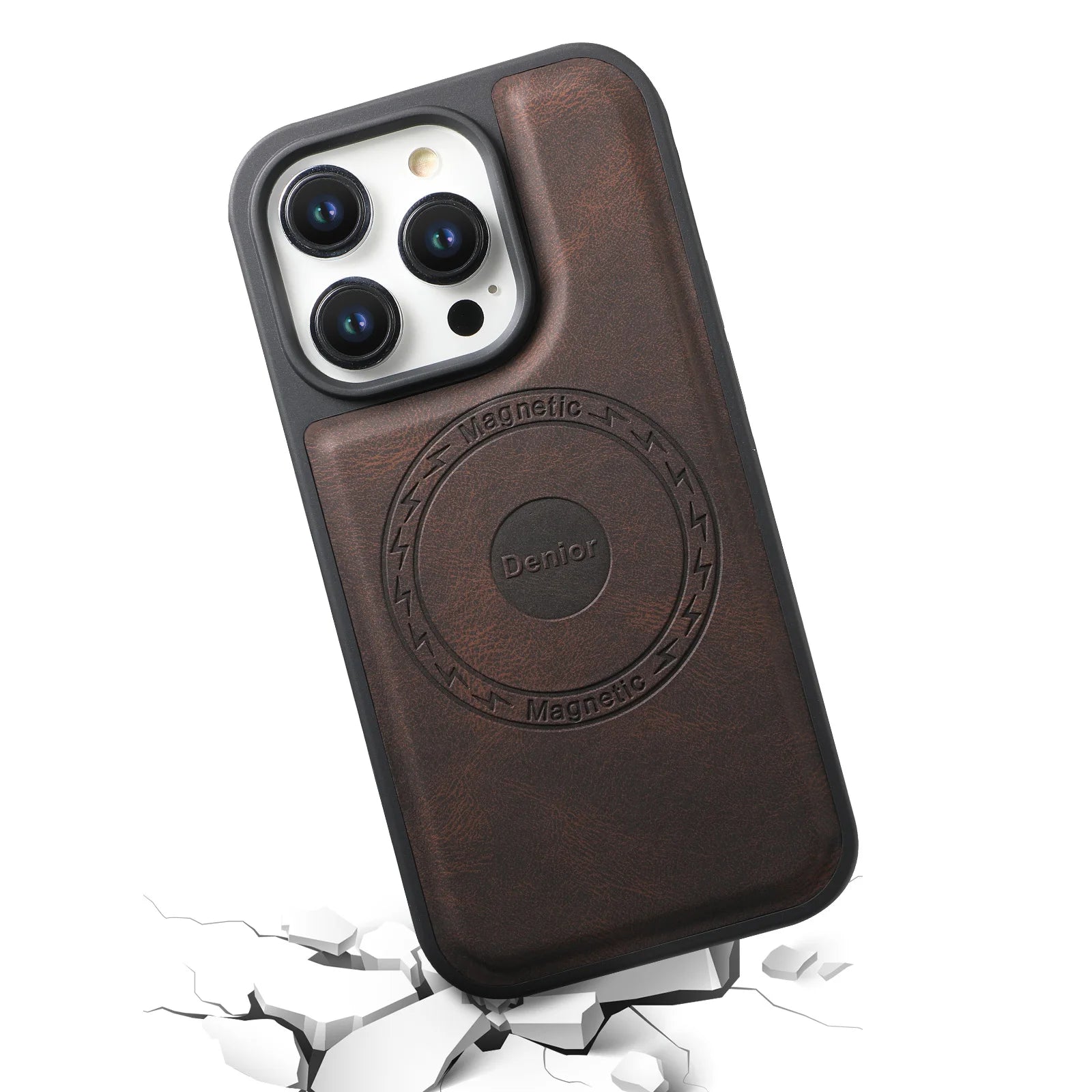 Magnetic Case for iPhone 16 15 14 13 12 Pro Max Plus Vintage Leather Cover for Magsafe Anti-konck Soft Shell iP16 Phone ./\';p