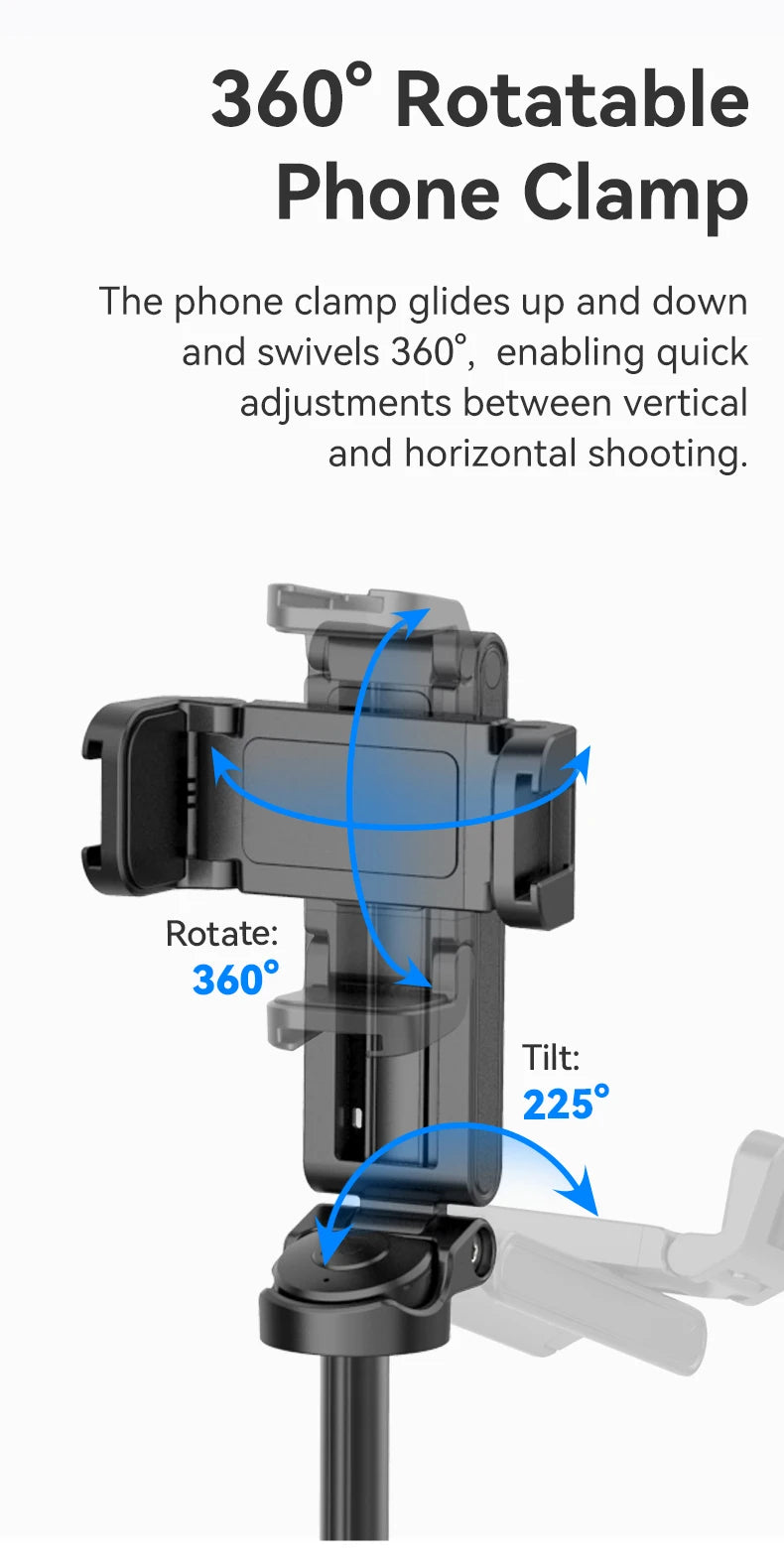 Ulanzi JJ02 Wireless Selfie Tripod With Bluetooth Remote Control Portable Foldable Monopod For Smart Phone Booster Handle Grip