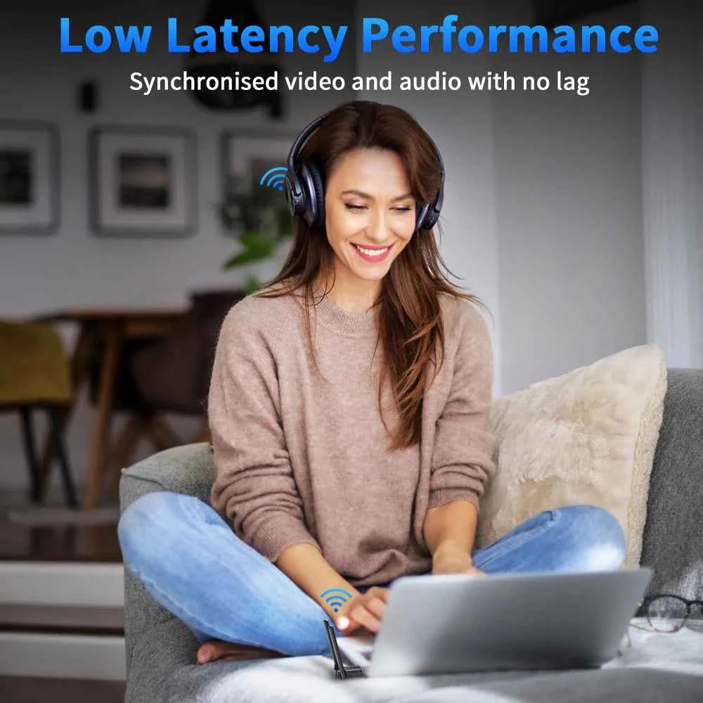 ZEXMTE Long Range USB Bluetooth Adapter for PC 5.4 USB Bluetooth Dongle with High Gain Antenna, Wireless Bluetooth Receiver