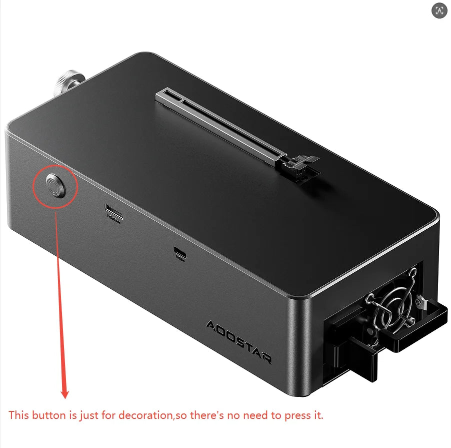 AOOSTAR AG02 EGPU Dock with OCulink USB4 Port，Built-in Huntkey 800W Power Supply, Supports TGX interface hot-swap