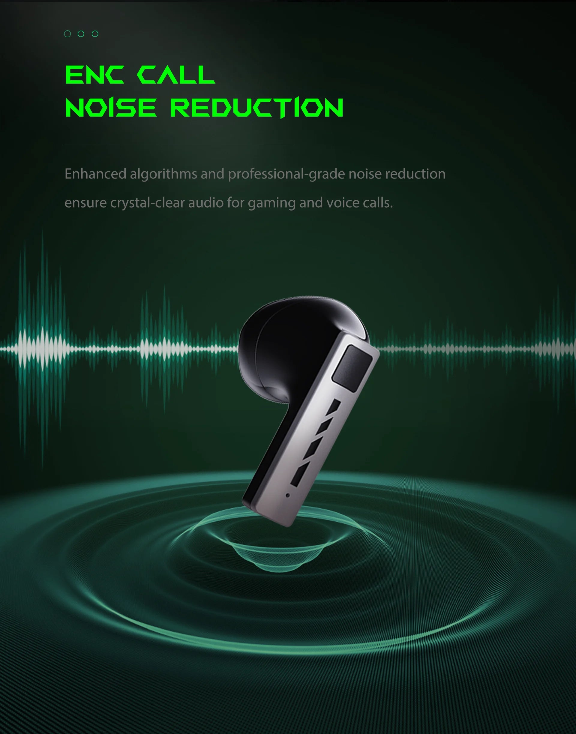 Black Shark T11 TWS Wireless Earbuds with Active Noise Cancellation, Bluetooth 5.3, 30 Hour Battery Life, RGB Light, Low Latency