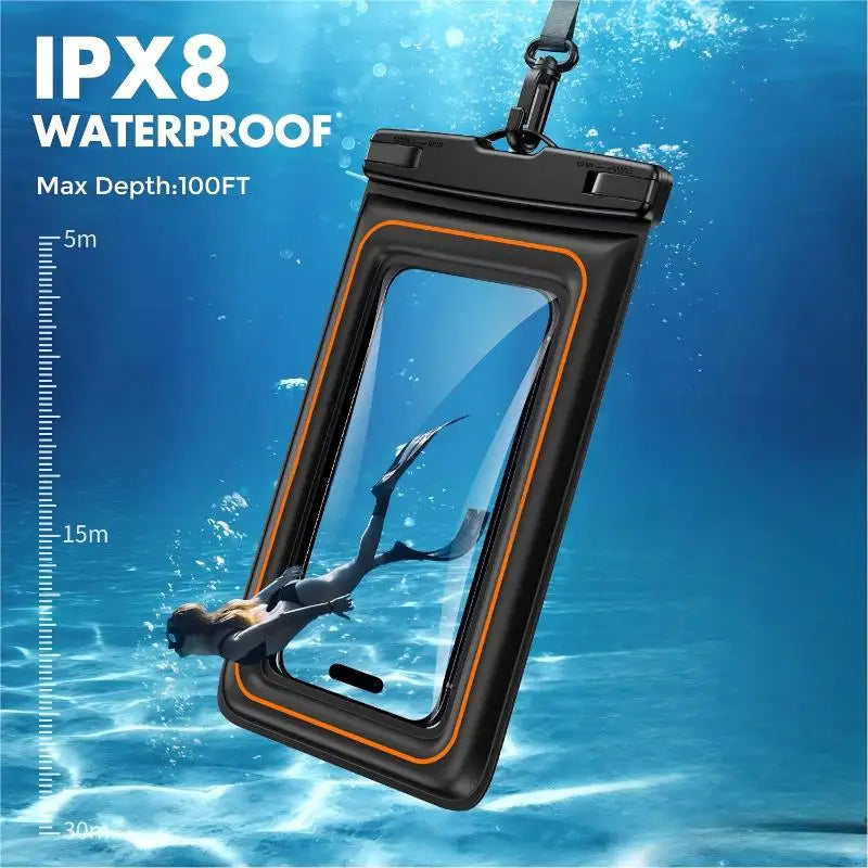 【C】Double Space Waterproof Phone Pouch with Lanyard Floating Waterproof Case for iPhone 17 pro Max 16 15 14 S26 S25