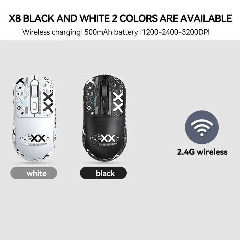 Warvank X8 Wireless Gaming Mouse 500mAh TYPE-C Rechargeable Mouse Suitable for Laptop Desktop Computers